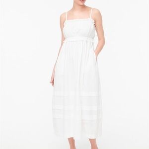 NWT J Crew White Cotton Maxi Dress